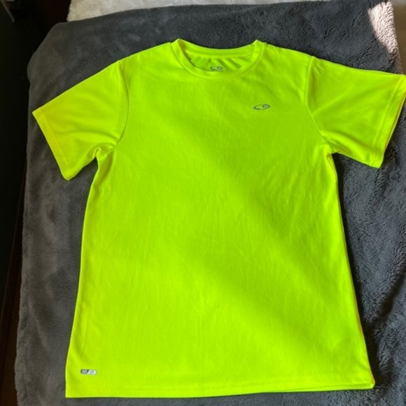 2/$30 C9 by Champion Duo Dry Neon Yellow/Green Shirt Girls Size Large 12/14 - Picture 2 of 11